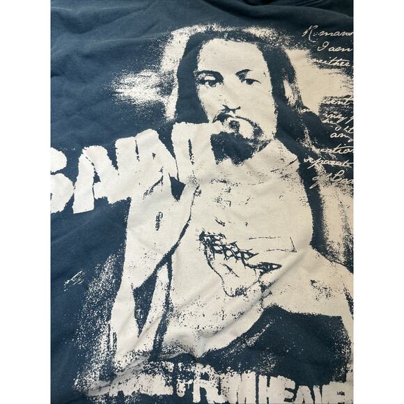 Saint Tears Graphic Hoodie Vintage Washed Blue Men’s Size Large NWT Heavyweight - Picture 6 of 14